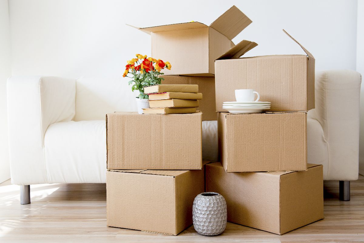 Transitioning from Homeownership to a Senior Living Community Made Easy - Boxes ready to go